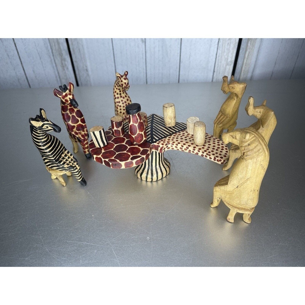 Rippeon Handmade African Safari Animals Figurines & Sculptures Carved In Kenya